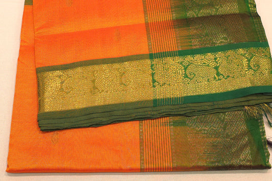 Plain silk cotton saree
