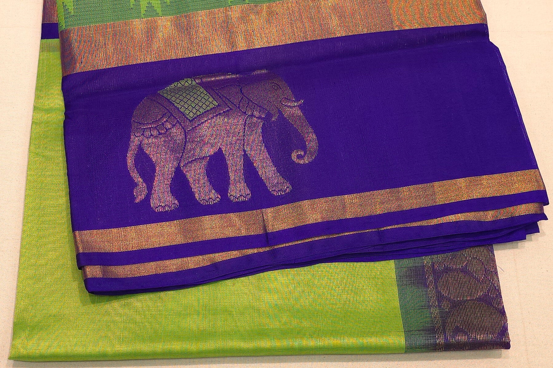 Temple borders silk cotton saree