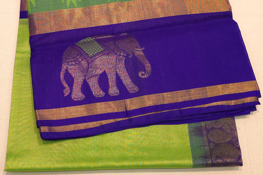Temple borders silk cotton saree