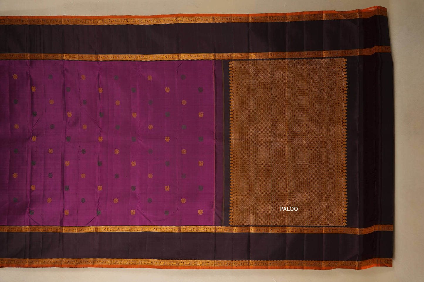 vintage kanjivaram silk saree paloo