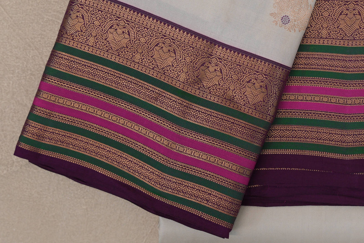 Light Beige Soft Silk Saree border
