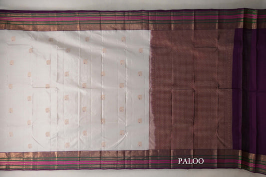 Light Beige with Multi Color Borders Soft Silk Saree paloo