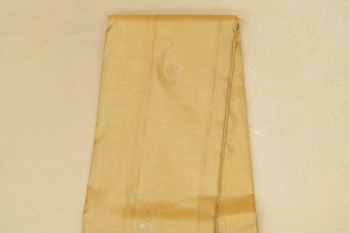 Sandal Beige Borders Light Weight Kanjivaram Silk Saree body zoom