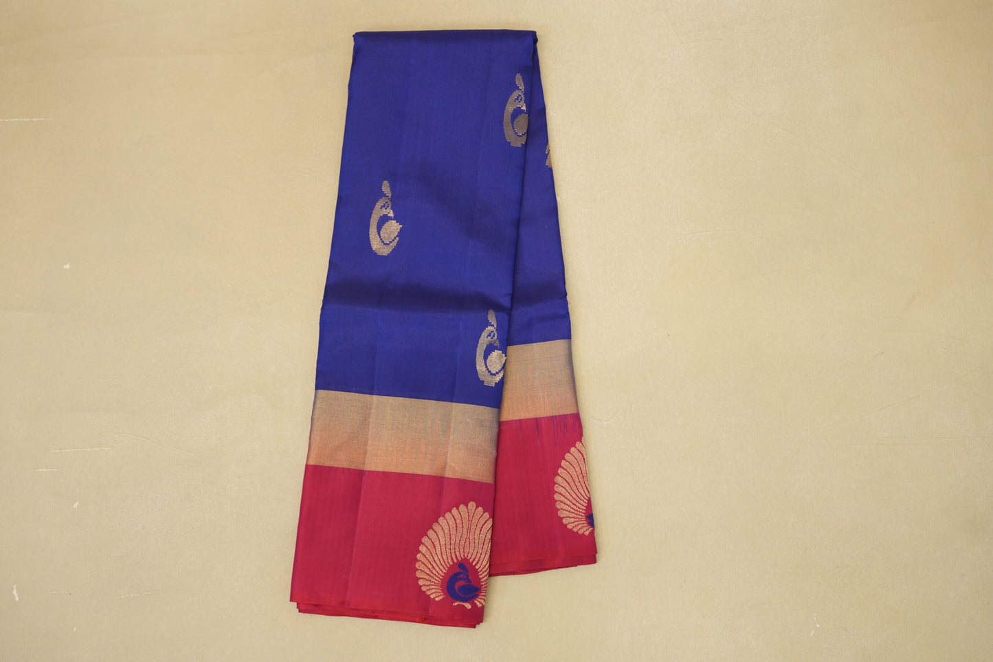 Deep Blue Light Weight Kanjivaram Silk Saree online