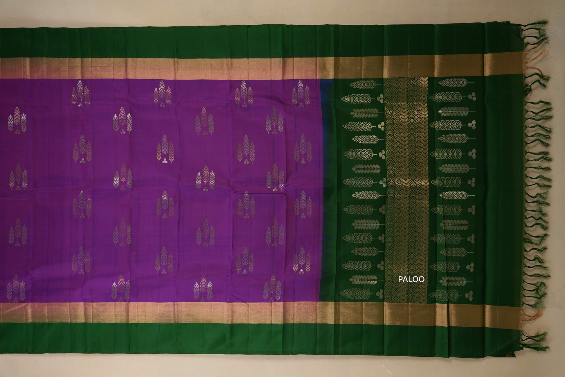 light weight kanchipuram silk saree paloo