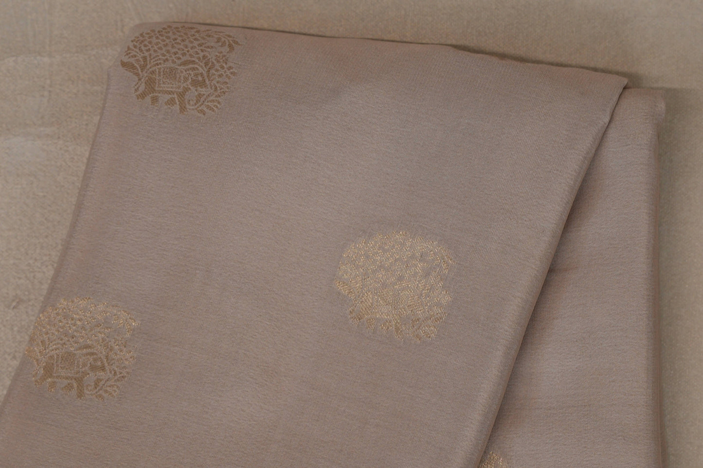 Dark Beige Mysore Silk Saree body