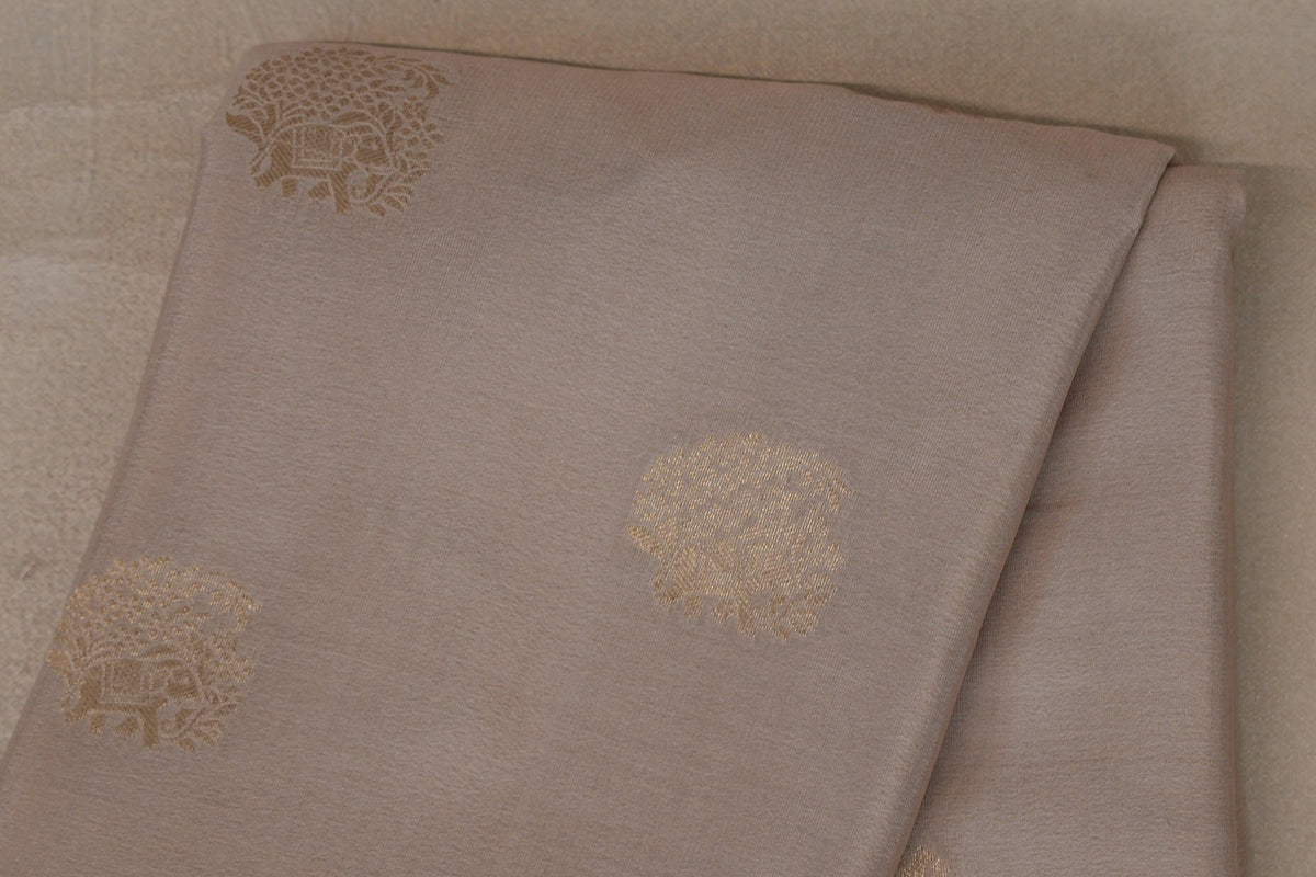 Dark Beige Mysore Silk Saree body