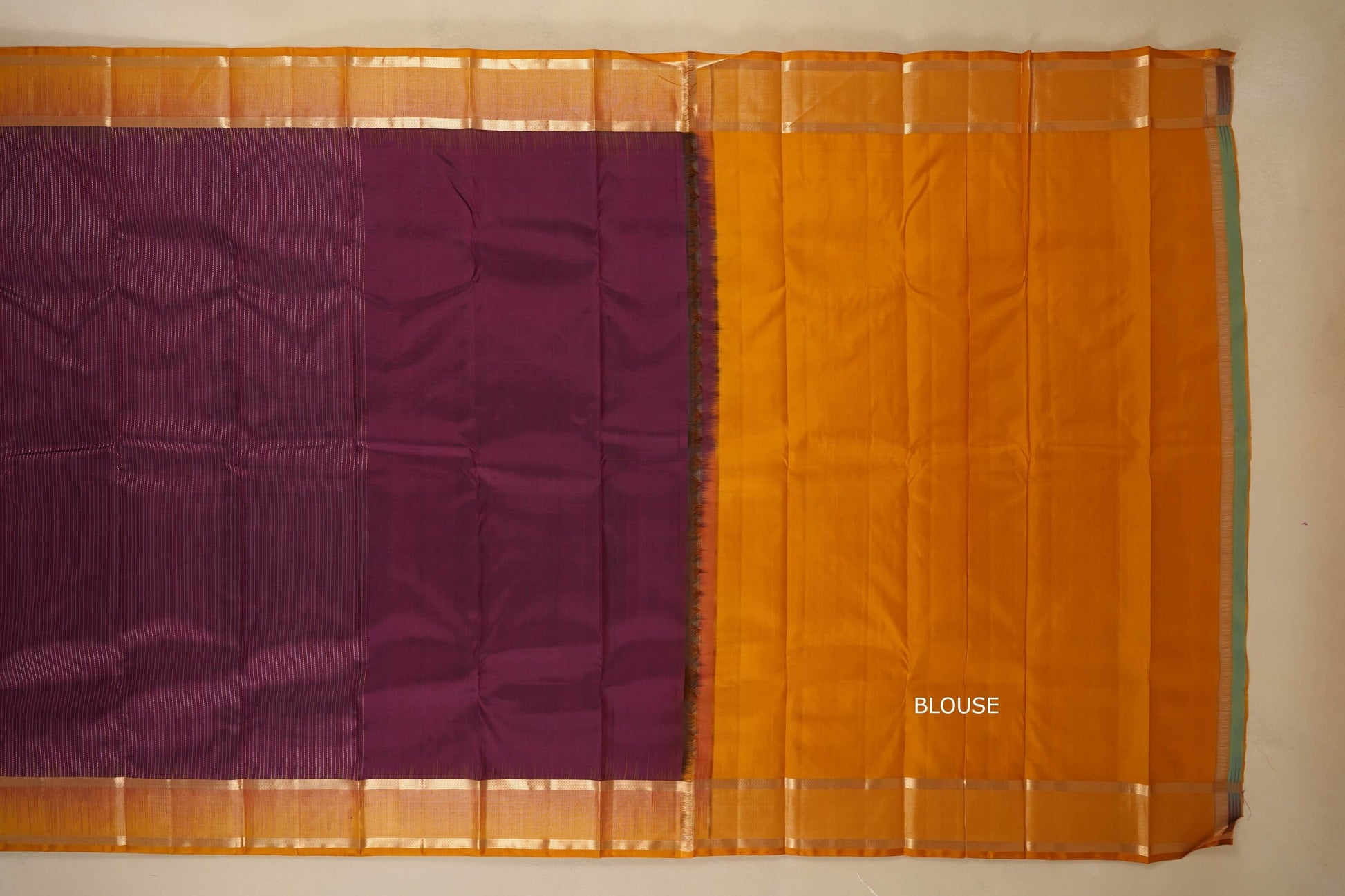 light weight kanchipuram silk saree blouse