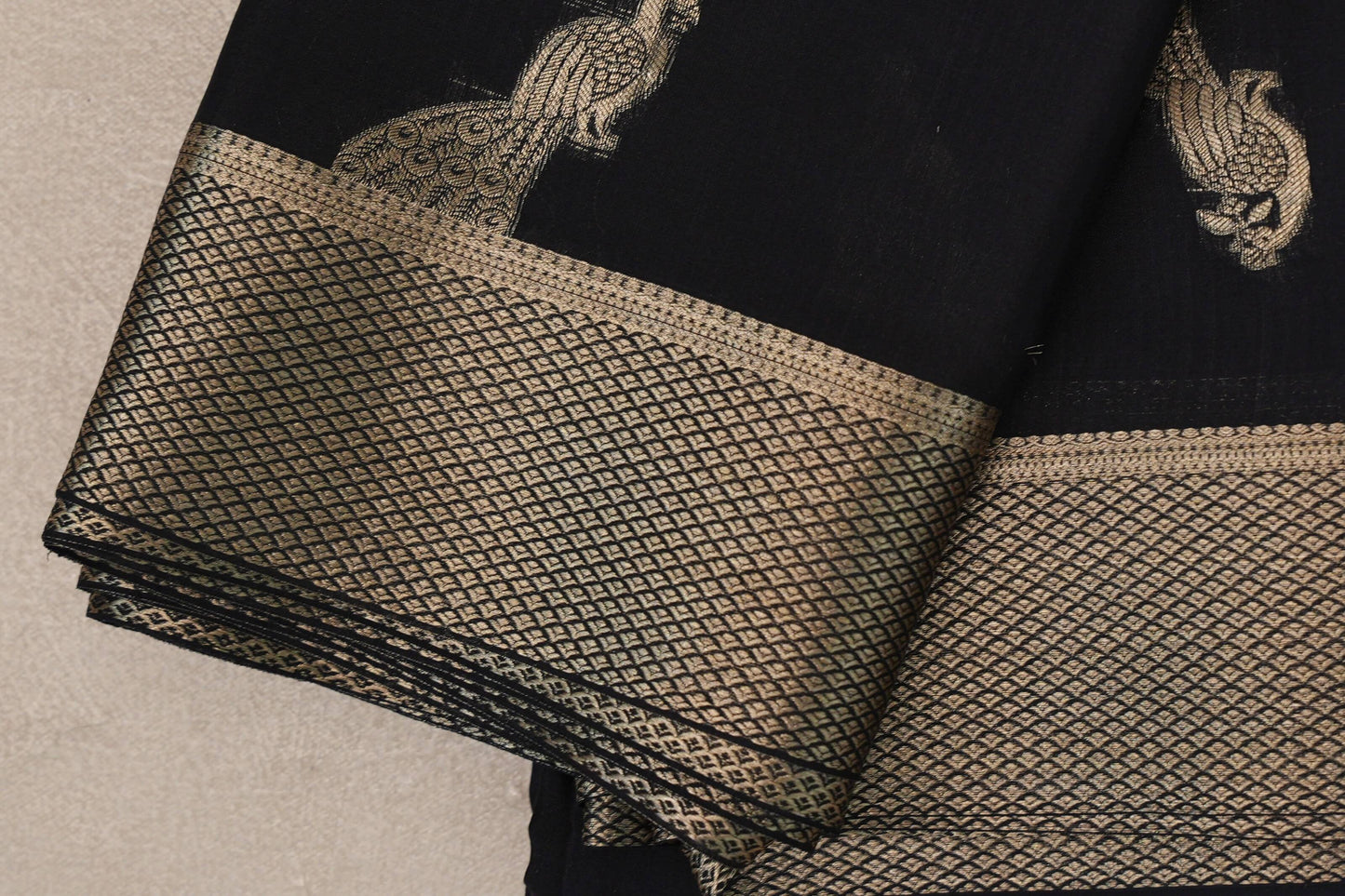 Black Mysore Silk Saree border