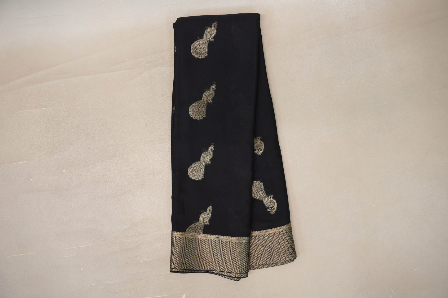 Online Black Mysore Silk Saree