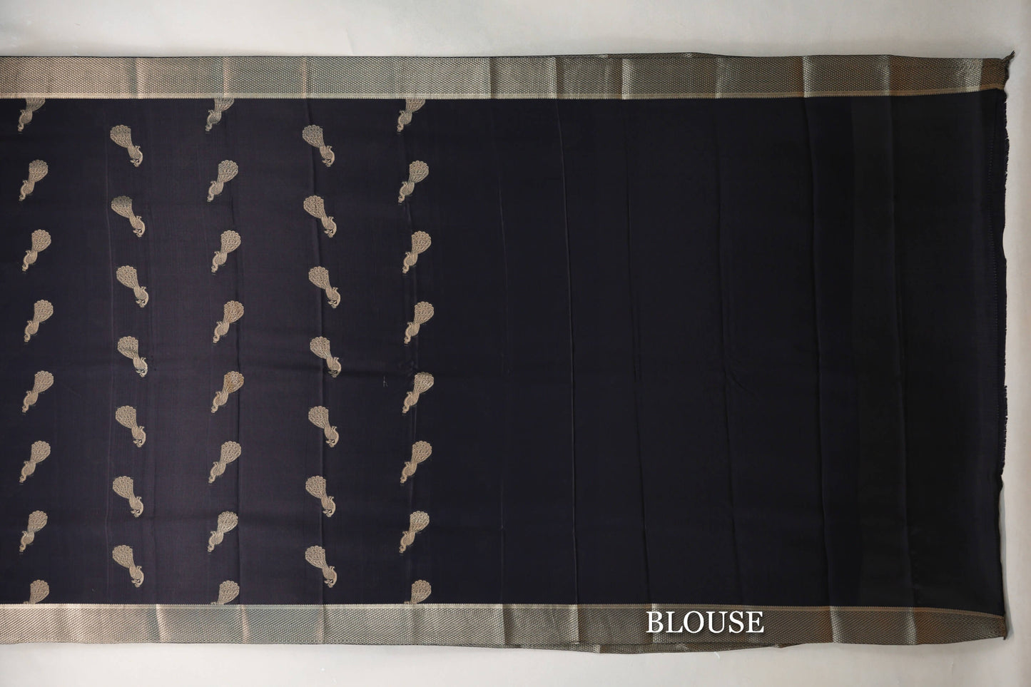Black Mysore Silk Saree blouse