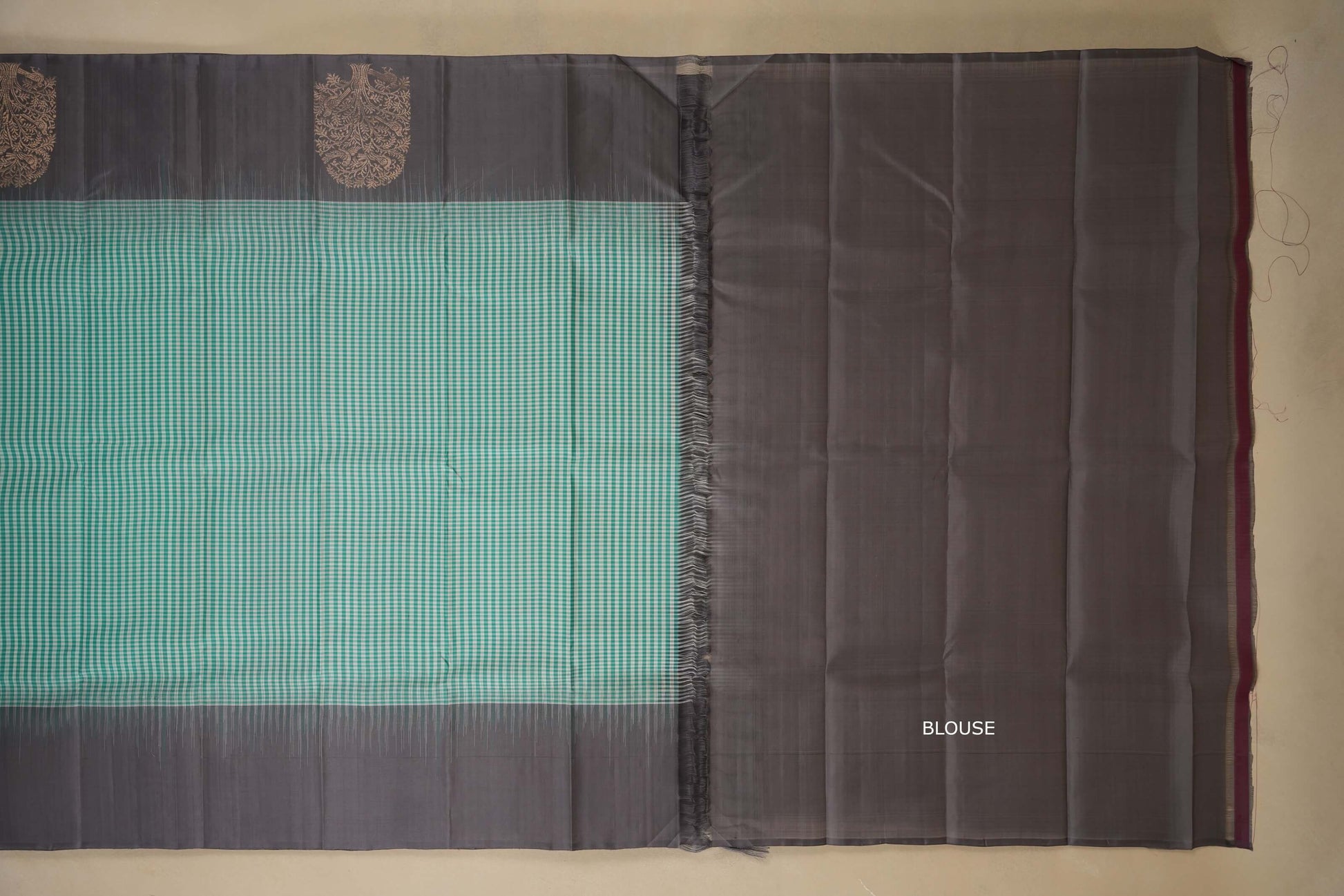 light weight kanchipuram silk saree blouse