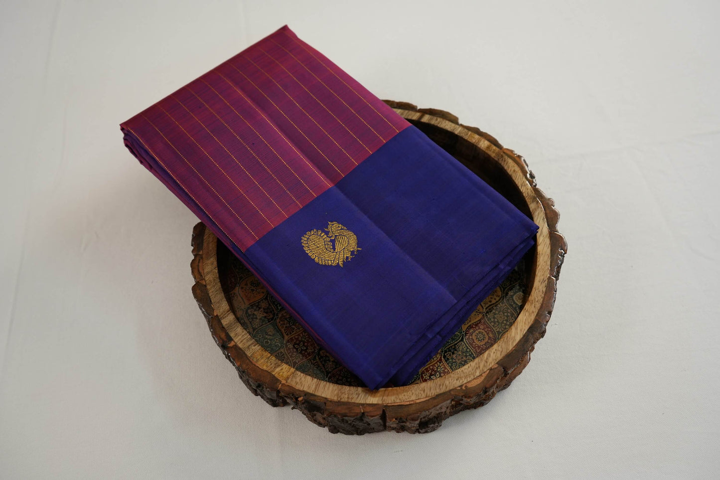 Maroon Kanchipuram silk saree