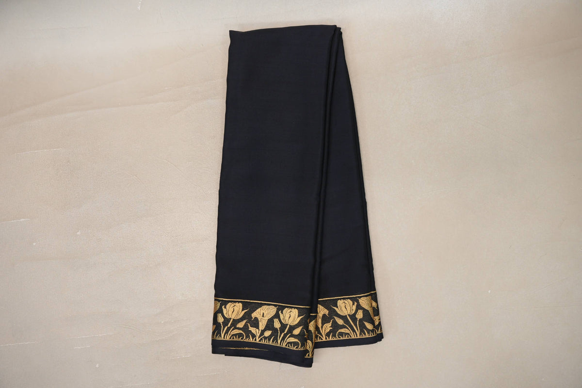 Online Black Mysore Silk Saree