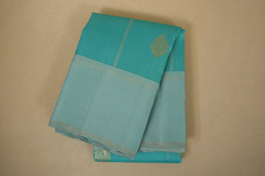 Sky Blue Kanjivaram Silk Saree 