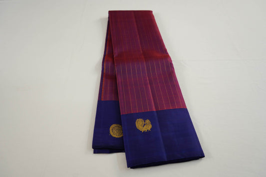 Checked Kanchipuram silk saree