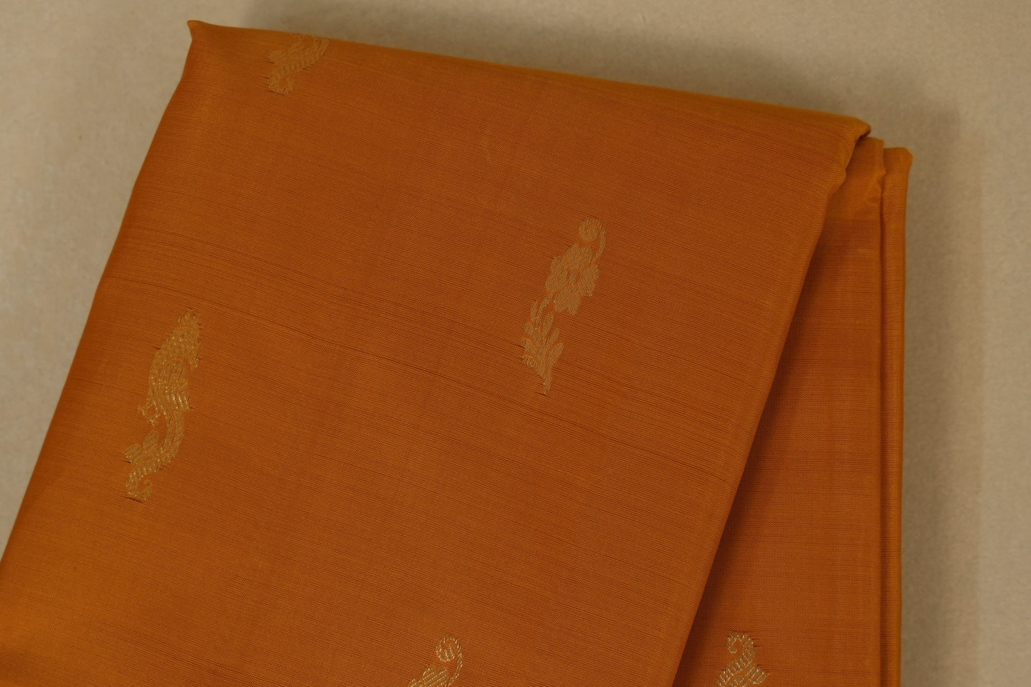 mustard Vintage Kanjivaram Silk Saree body zoom