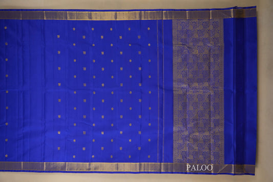 Blue Kanjivaram Silk Saree  paloo