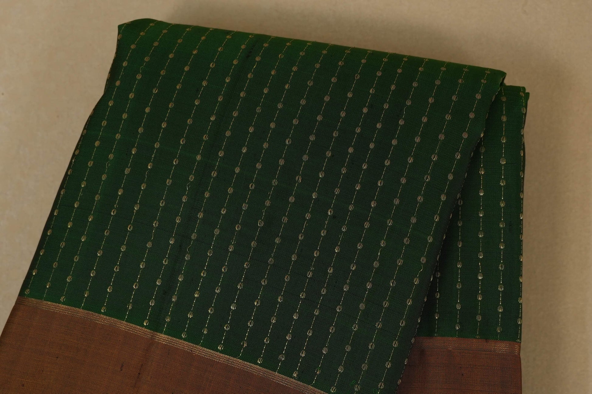 Green Kanchipuram Silk Saree  body zoom