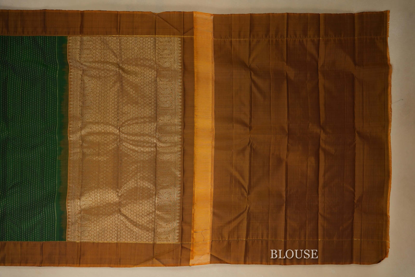 Green Kanjivaram Silk Saree  blouse