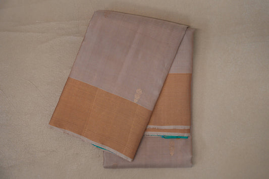 Dark Beige Light Weight Kanjivaram Silk Saree 