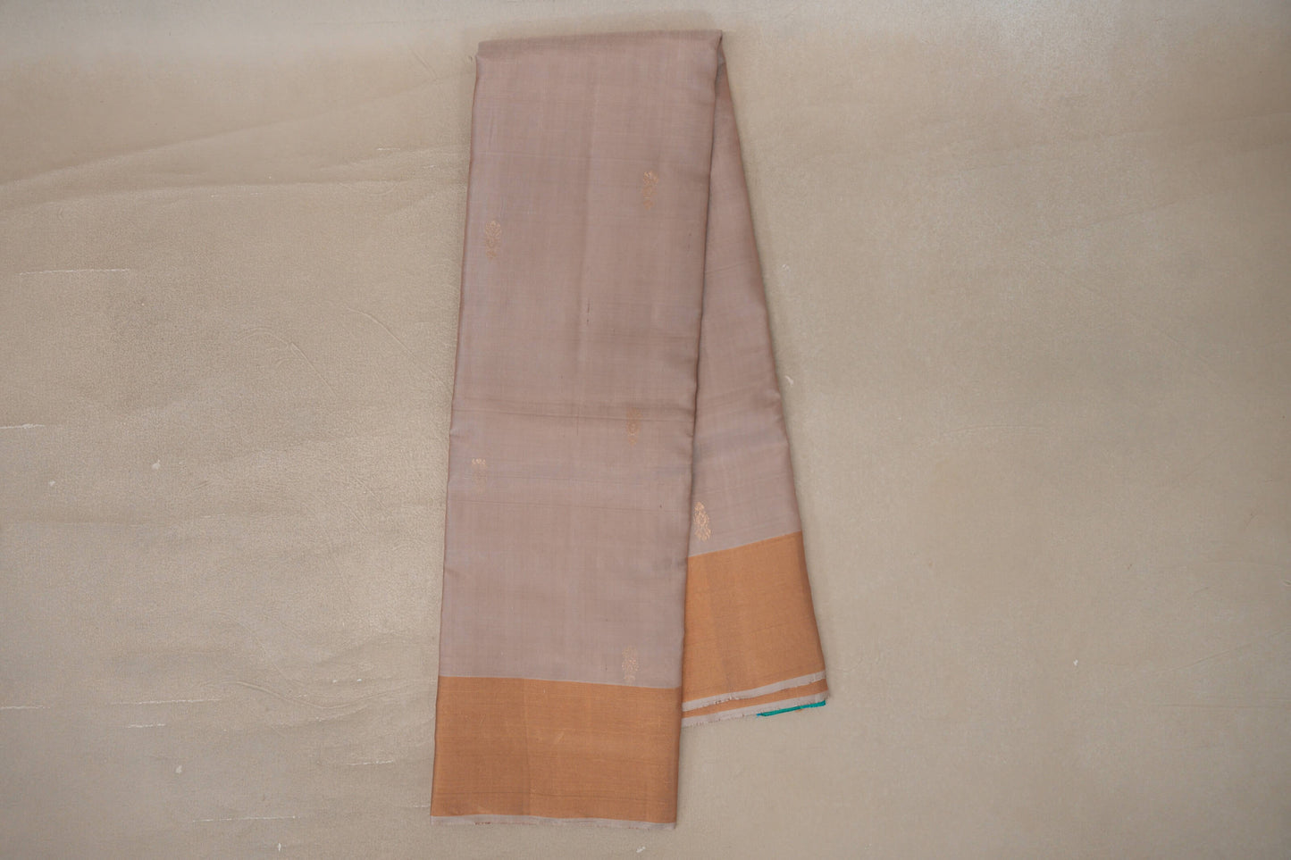 Online Dark Beige Light Weight Kanjivaram Silk Saree 