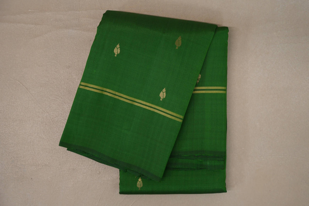 Leaf Green Light Weight Kanjivaram Silk Saree