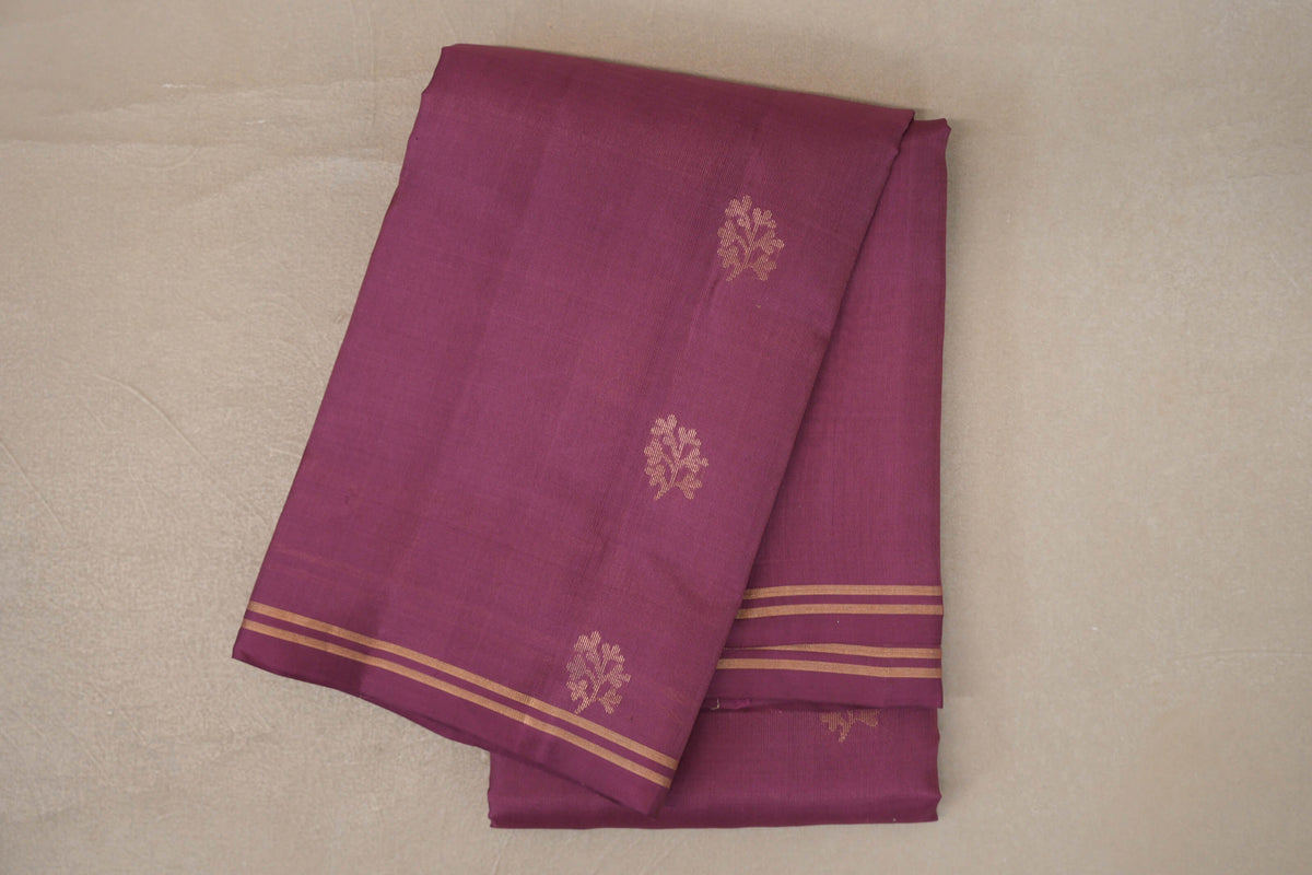 Dusty Mauve Light Weight Kanjivaram Silk Saree