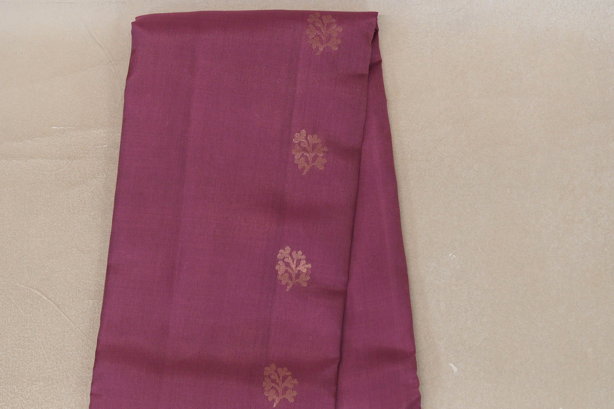 Dusty Mauve Light Weight Kanjivaram Silk Saree body