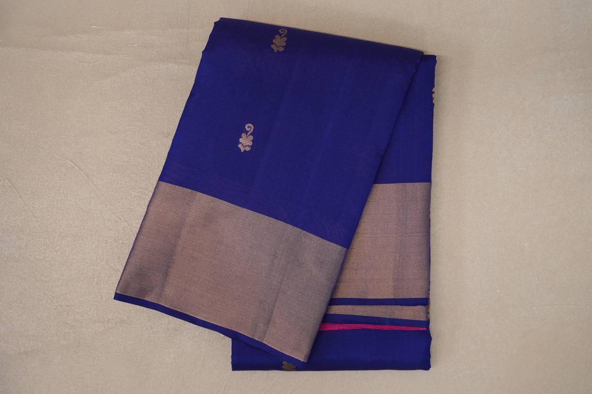 Deep Blue Light Weight Kanjivaram Silk Saree