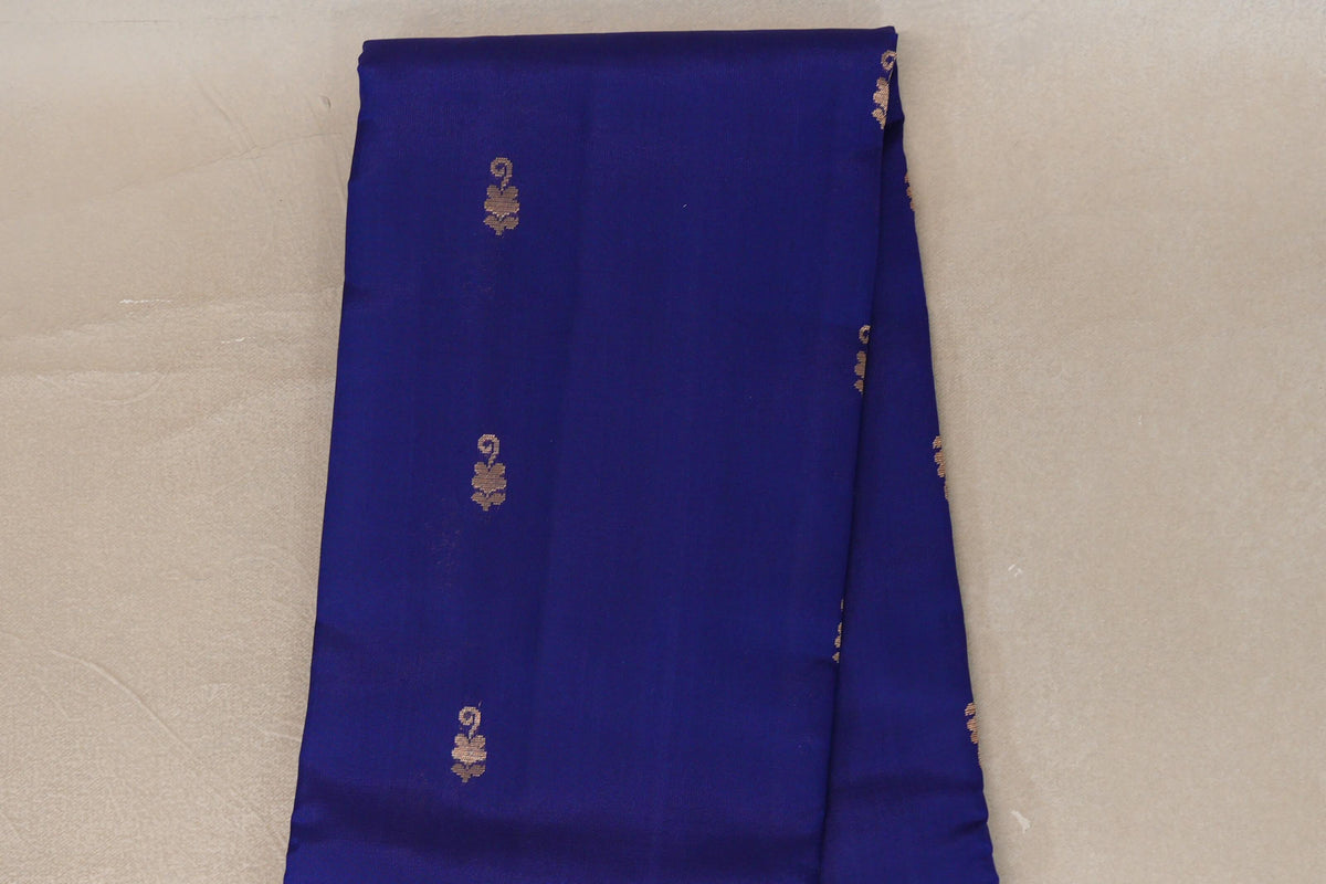 Deep Blue Light Weight Kanjivaram Silk Saree body