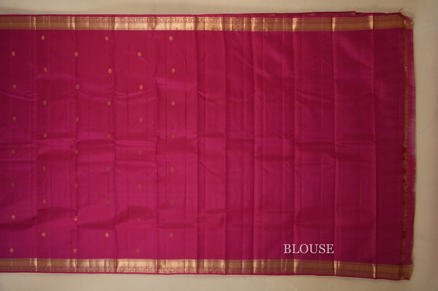 pink light weight kanchipuram silk saree blouse