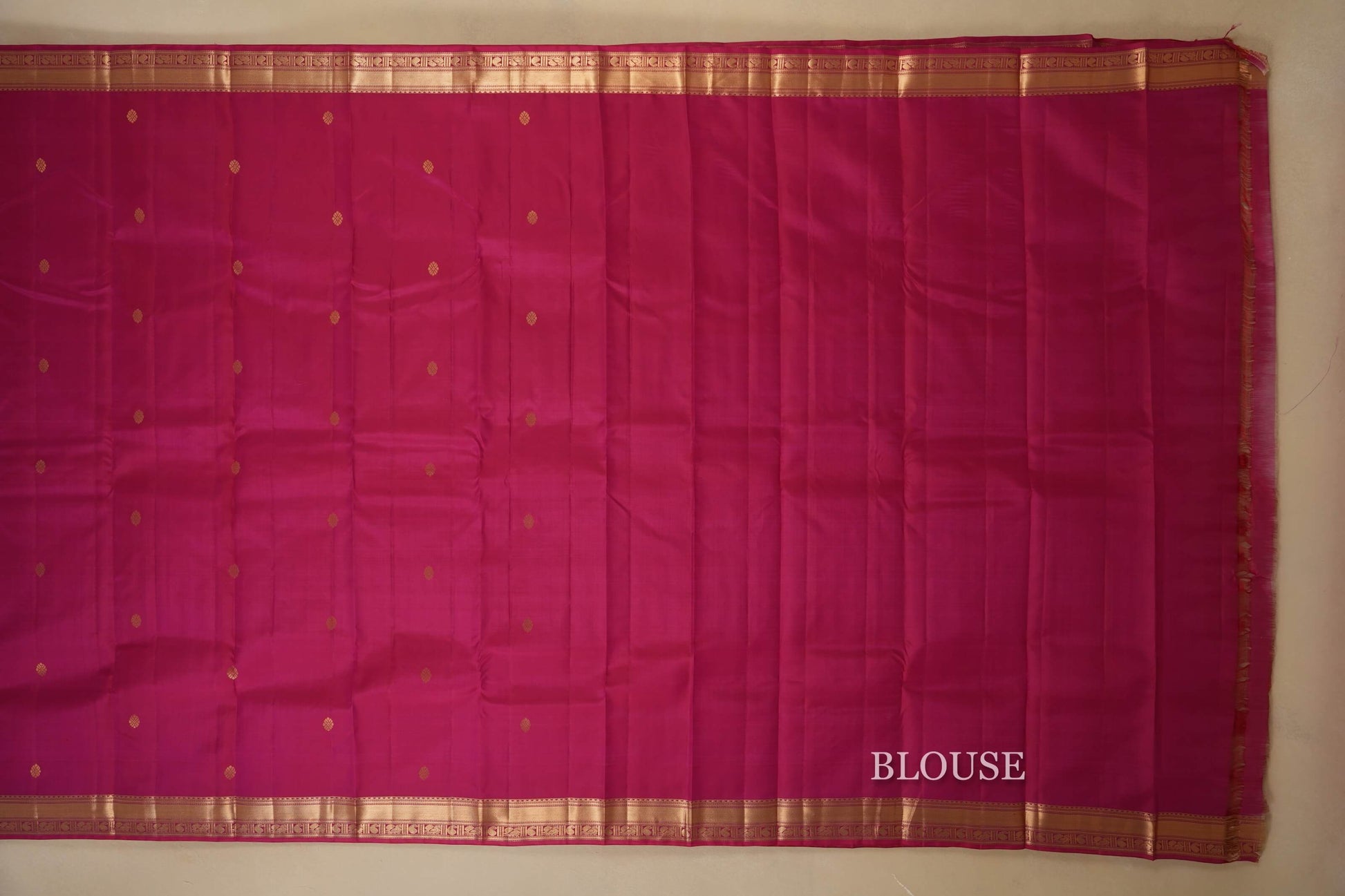 pink light weight kanchipuram silk saree blouse