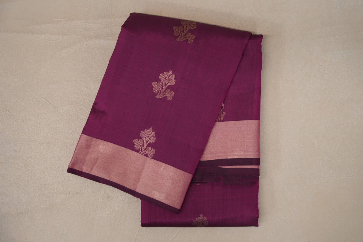 Deep Magenta Light Weight Kanjivaram Silk Saree