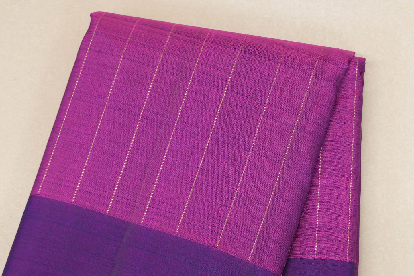 Magenta with Purple border Vintage Kanjivaram Silk Saree body