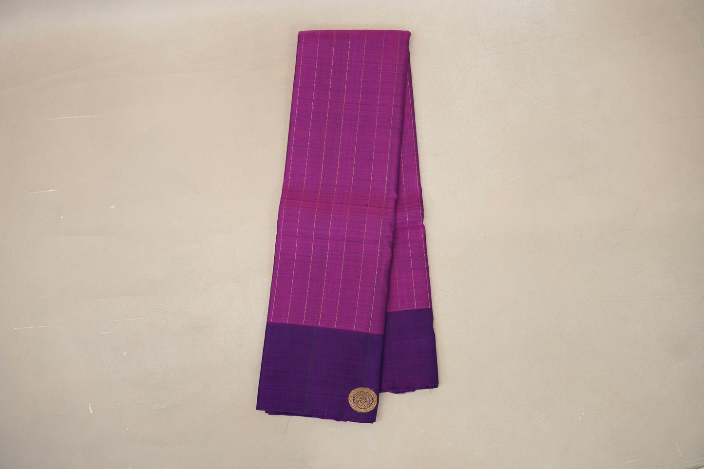 Magenta with Purple border Vintage Kanjivaram Silk Saree SS8861