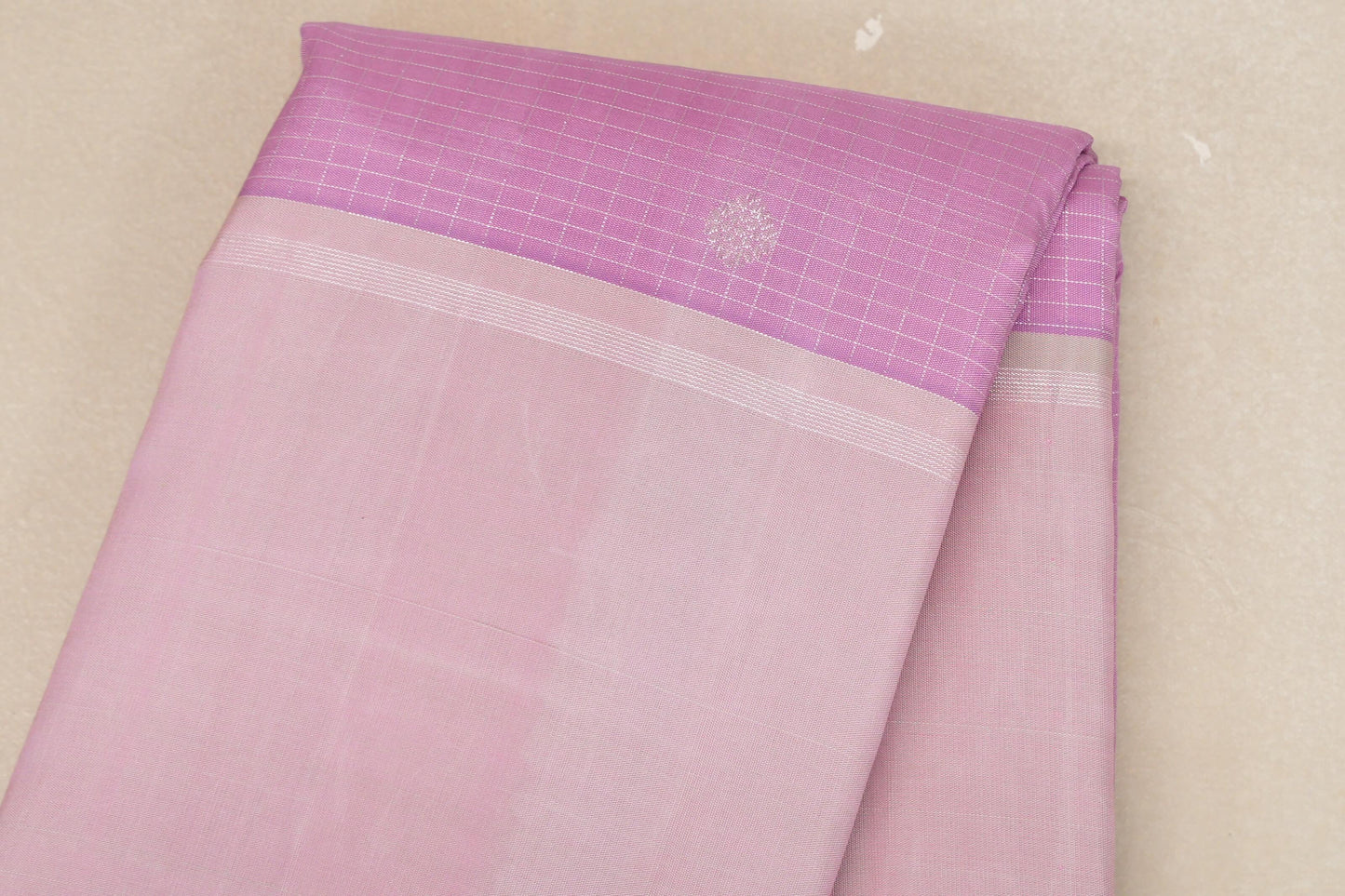 Light Lavender with greenish pink border Vintage Kanjivaram Silk Saree SS8862