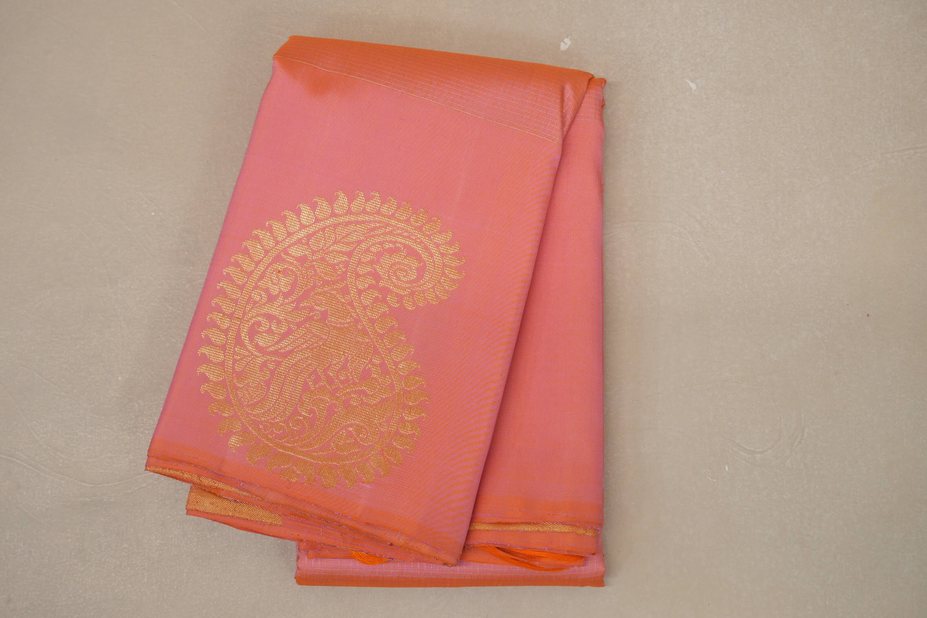 Beige Vintage Kanjivaram Silk Saree SS8863
