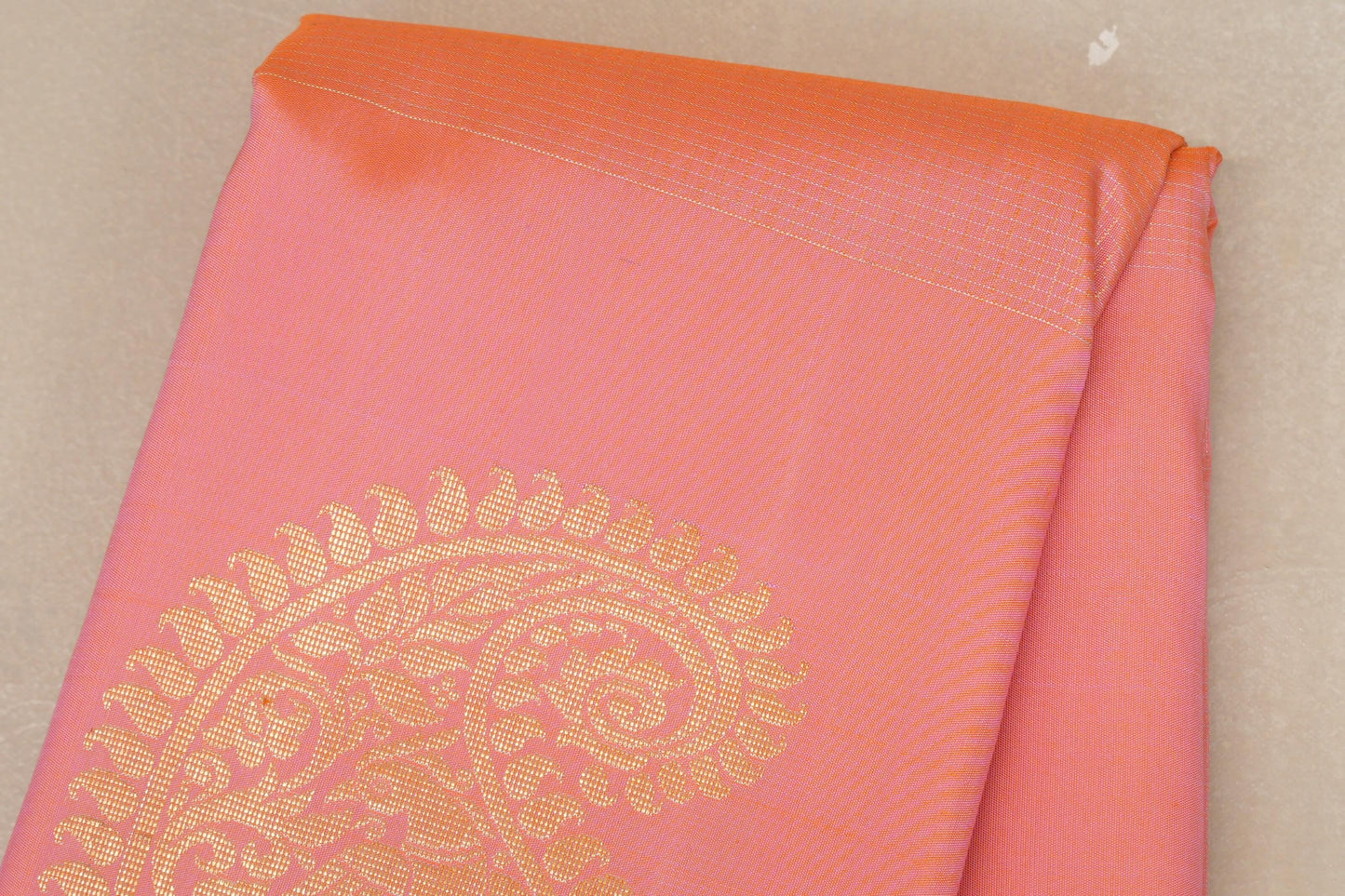 Beige Vintage Kanjivaram Silk Saree SS8863