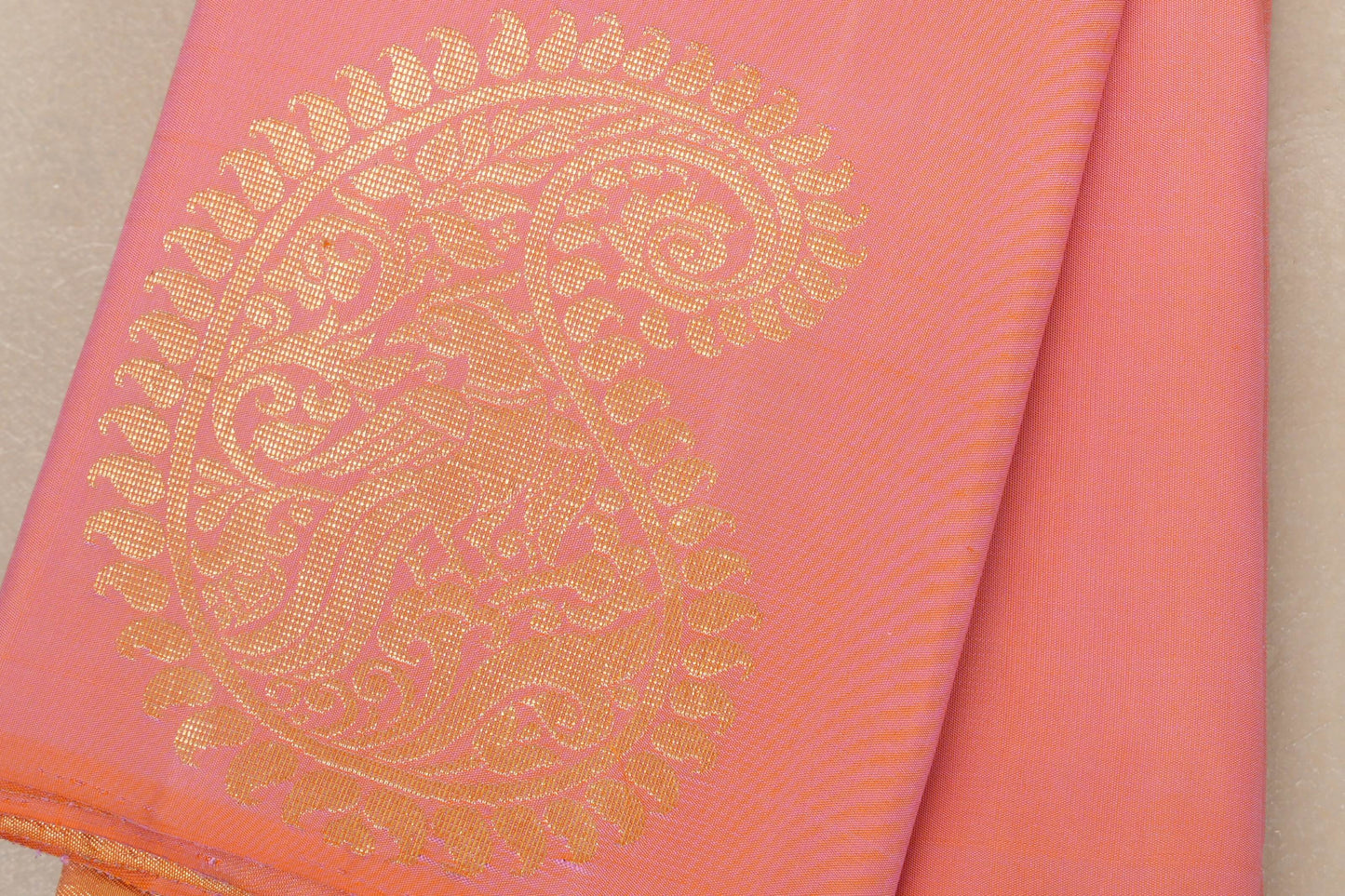 Beige Vintage Kanjivaram Silk Saree SS8863