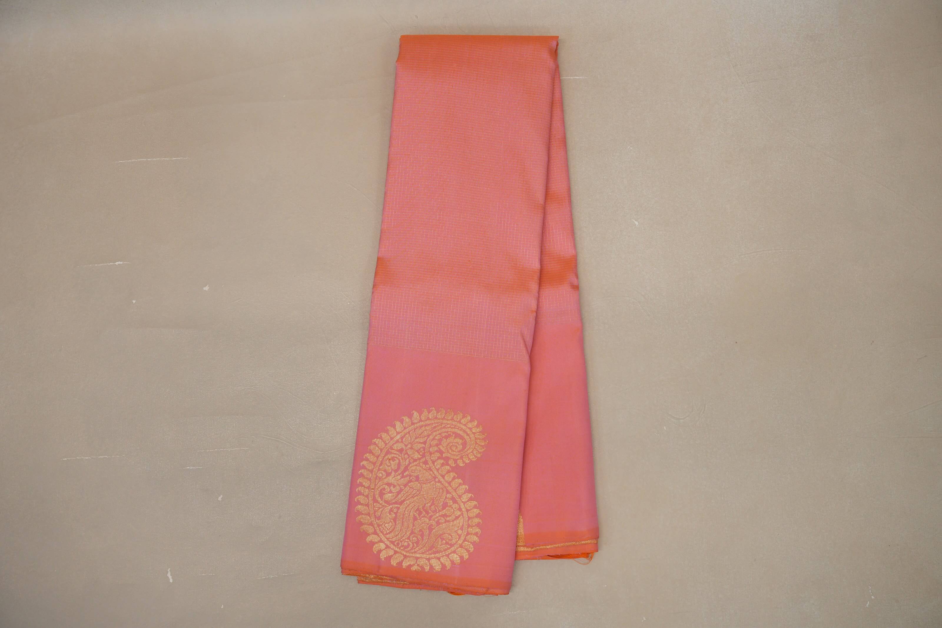 Beige Vintage Kanjivaram Silk Saree SS8863