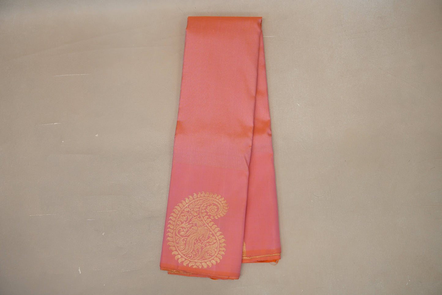 Beige Vintage Kanjivaram Silk Saree SS8863