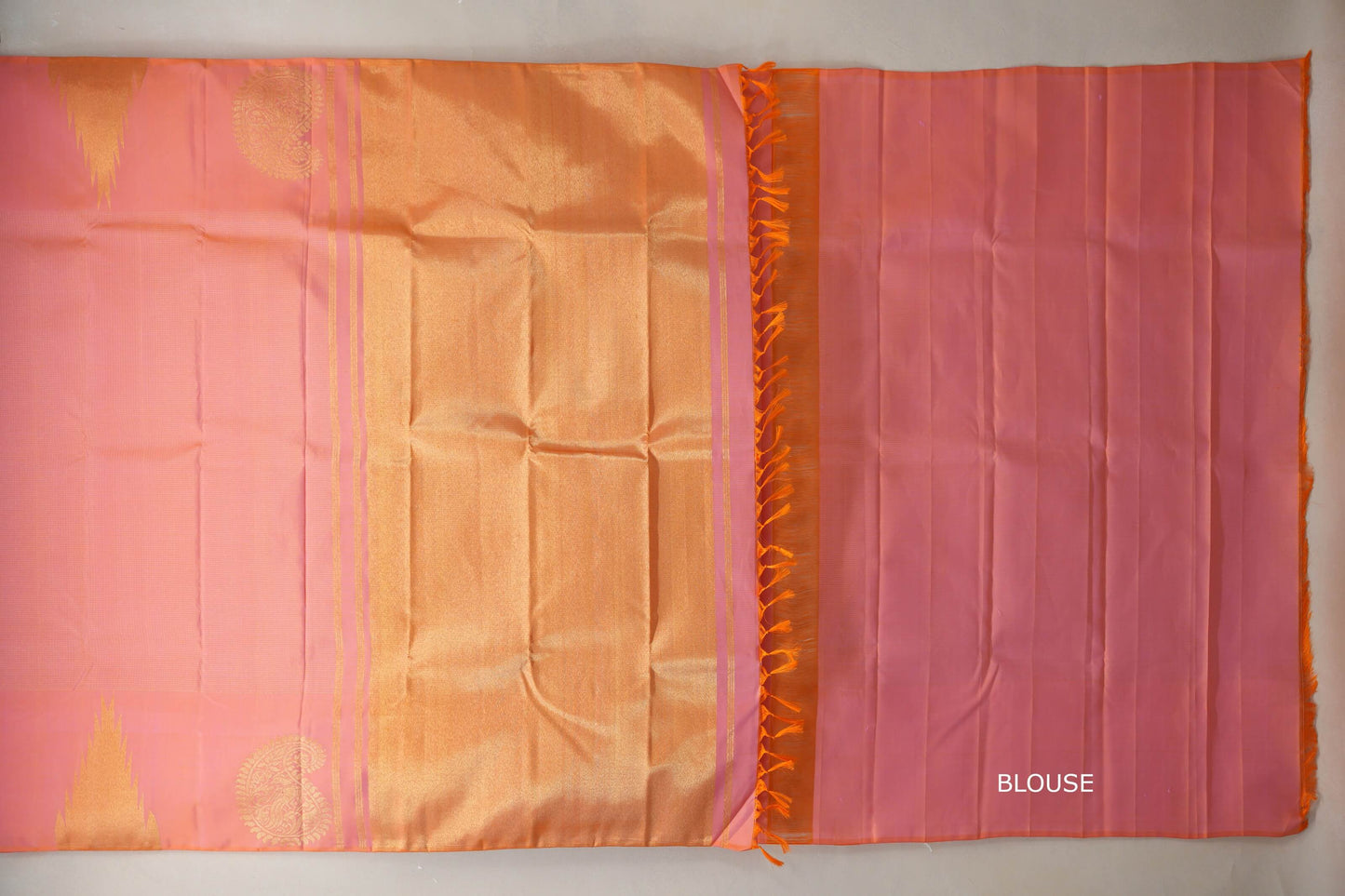 Beige Vintage Kanjivaram Silk Saree SS8863