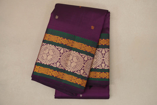 Deep purple Vintage Kanjivaram Silk Saree SS8873