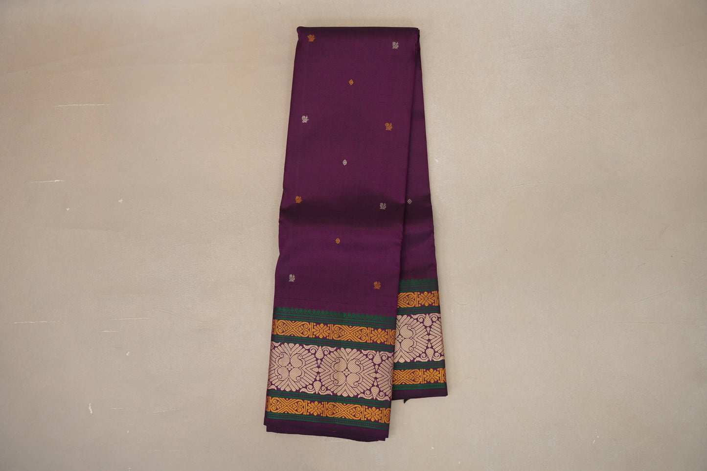Deep purple Vintage Kanjivaram Silk Saree SS8873
