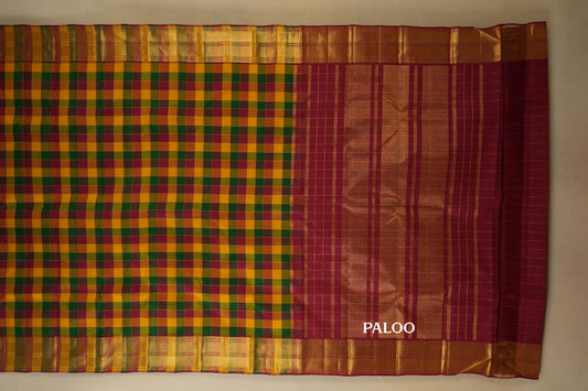 vintage kanjivaram silk saree paloo