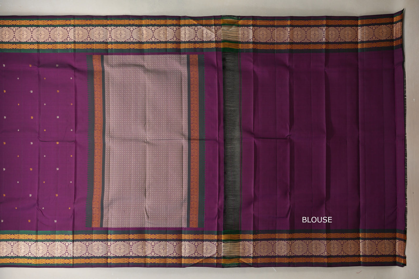 Deep purple Vintage Kanjivaram Silk Saree SS8873
