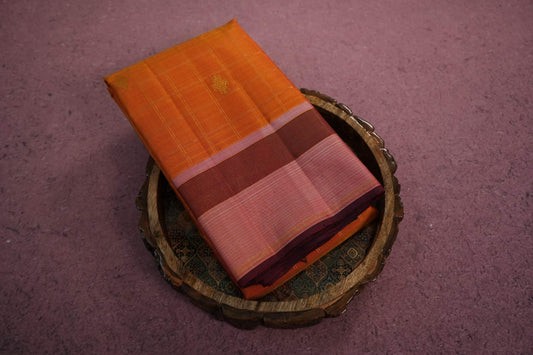 Checked kanchipuram silk saree