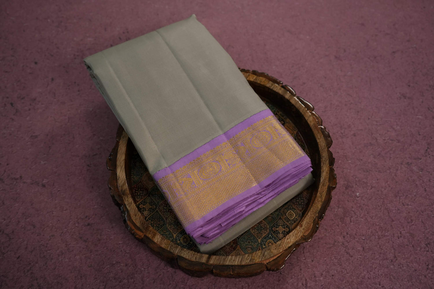 Plain kanchipuram silk saree