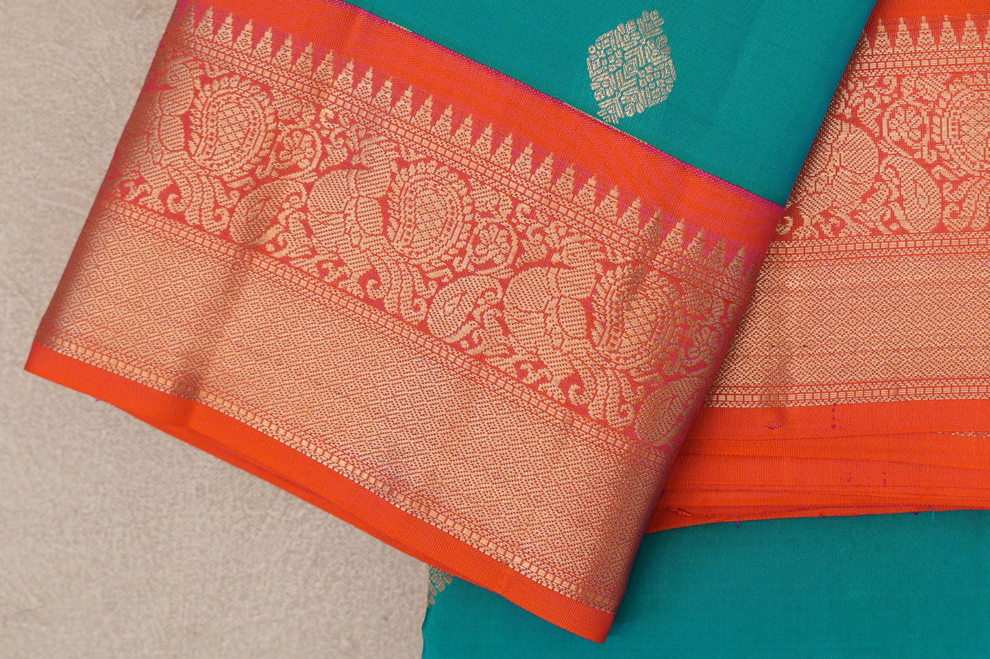 Rama Green Soft Silk Saree border